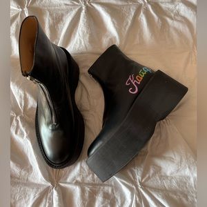 Natasha Zinko zippered ankle boots